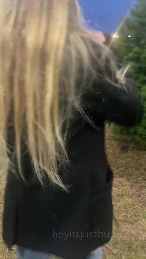 I was shopping for Christmas trees but I really just wanted to show off my tits