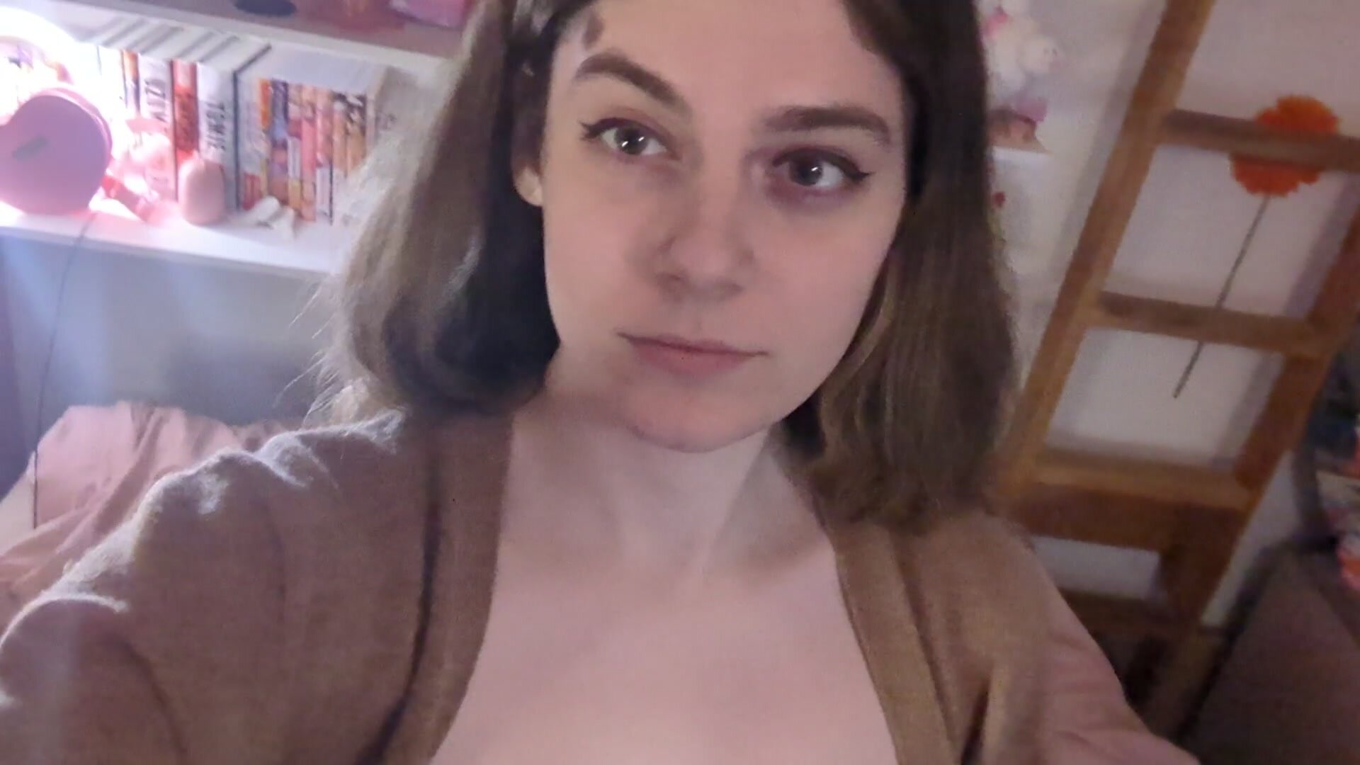 Love how my tits and cock jiggle as I bounce up and down ;P <3