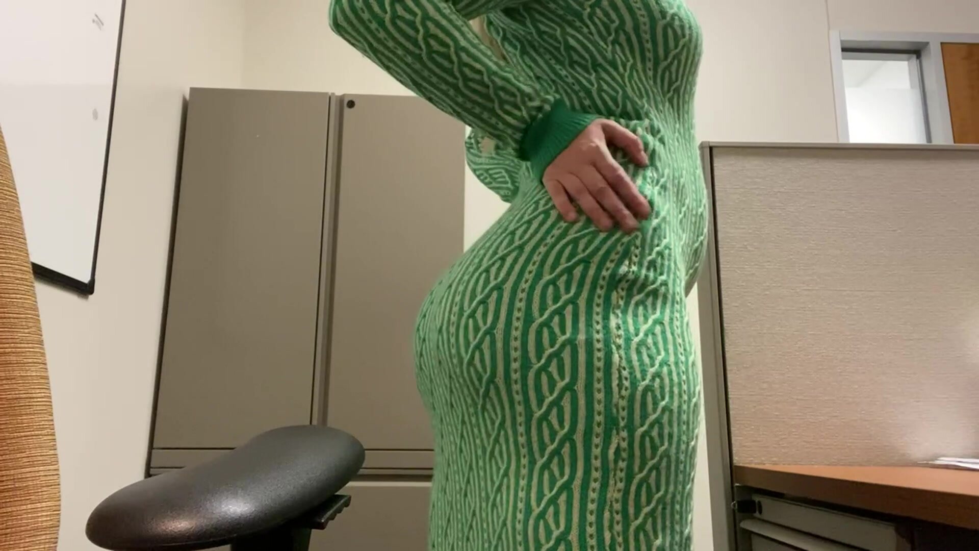 Sweater dress season is my favorite because I get to show off my huge ass at work